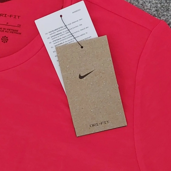 Nike Women's Dri-Fit One Luxe Tee T-Shirt Small Red Soft Breathable Recycled - Picture 7 of 16